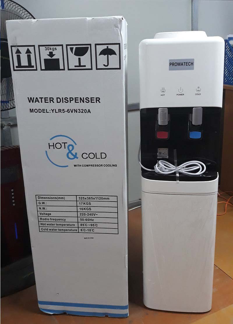 Cây máy lọc nước nóng lạnh úp bình Prowatech 2 vòi nóng lạnh