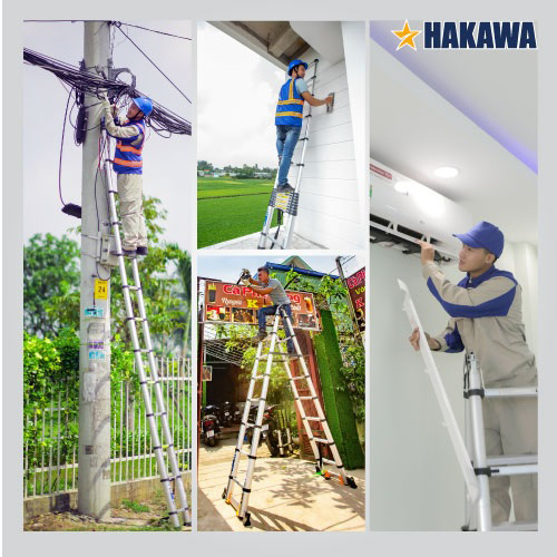 Chức năng của thang nhôm rút đôi Hakawa HK-238