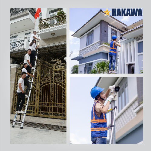 Công dụng của thang nhôm rút đơn Hakawa HK-138