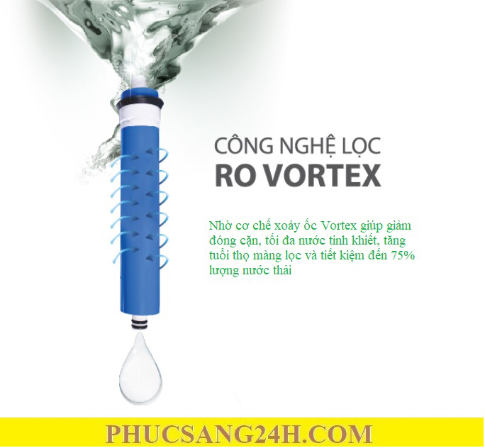 Máy lọc nước Kangaroo Hydrogen KG100HC sử dụng công nghệ RO Vortex