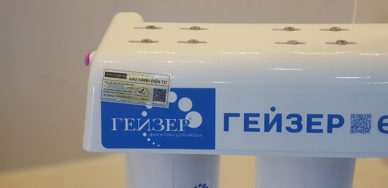 Máy lọc nước Nano Geyser Ecotar 3 có tem xác thực hàng chính hãng
