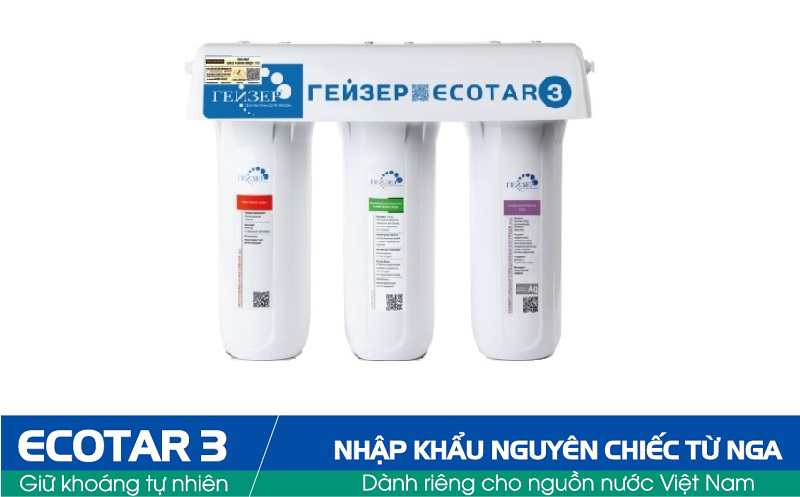 Máy lọc nước Nano Geyser Ecotar 3 nhập khẩu