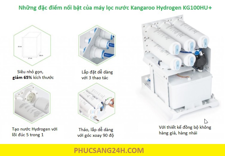 Những điểm nổi bật của dòng máy lọc nước Kangaroo Hydrogen KG100HU+ 