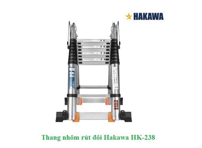 Thang nhôm rút gọn đôi Hakawa HK-238 (3.8m)