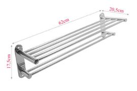 Thanh máng khăn 2 tầng inox 304 cao cấp MK5