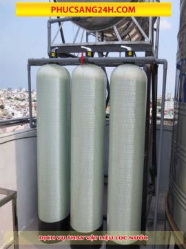 Dịch vụ thay vật liệu lọc nước máy cột composite tại huyện Củ Chi
