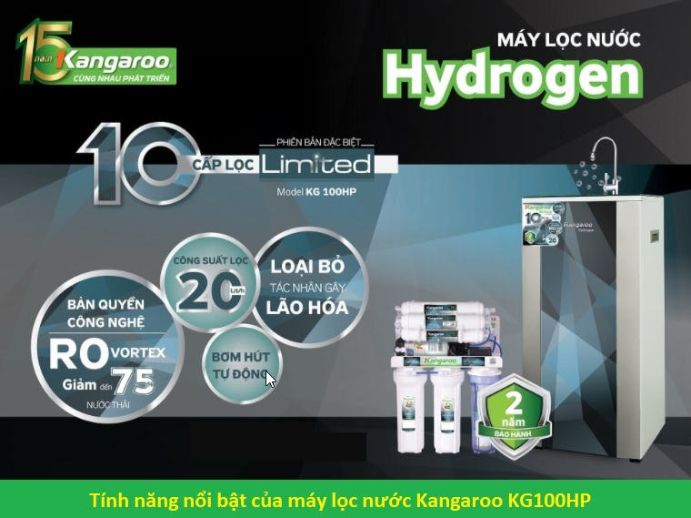 Tính năng nôi bật của máy lọc nước Kangaroo Hydrogen plus KG100HP 