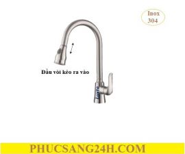 Vòi rửa chén nóng lạnh âm chậu inox 304 Luxta L3219P