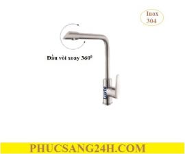 Vòi rửa chén nóng lạnh âm chậu inox 304 Luxta L3219XS