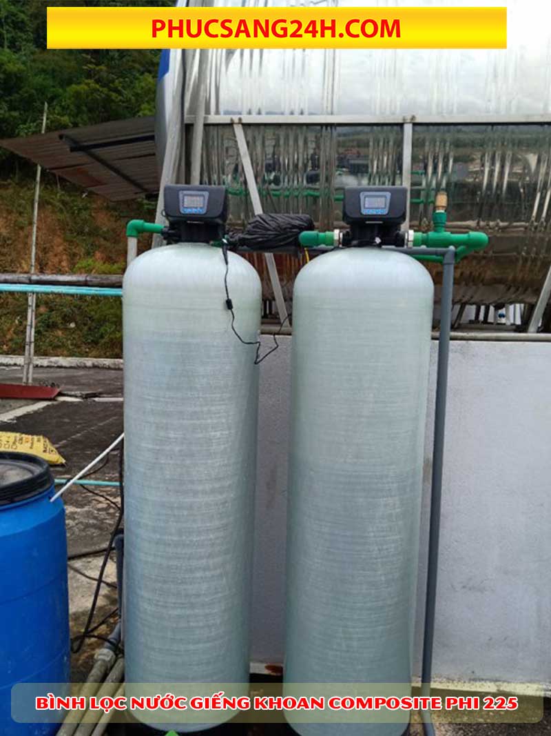 Lắp đặt hệ thống lọc nước giếng khoan composite loại 2 bình lọc tại HCM