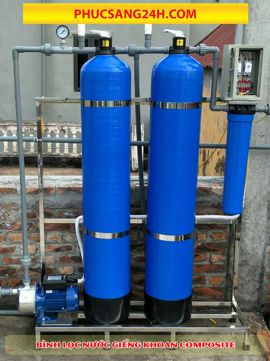 Hệ thống lọc nước giếng khoan composite phi 225(9848) 2 bình - GKC2252B