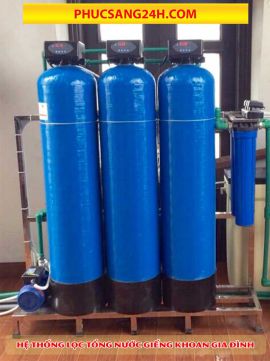 Bình lọc nước giếng khoan gia đình composite phi 300(1252) - 3 bình - GKC3003B