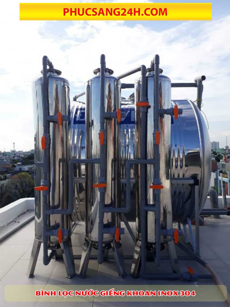 Sử dụng hệ thống bình lọc nước giếng khoan inox 3 cột lọc là một trong những phương pháp xử lý hiệu quả nhất