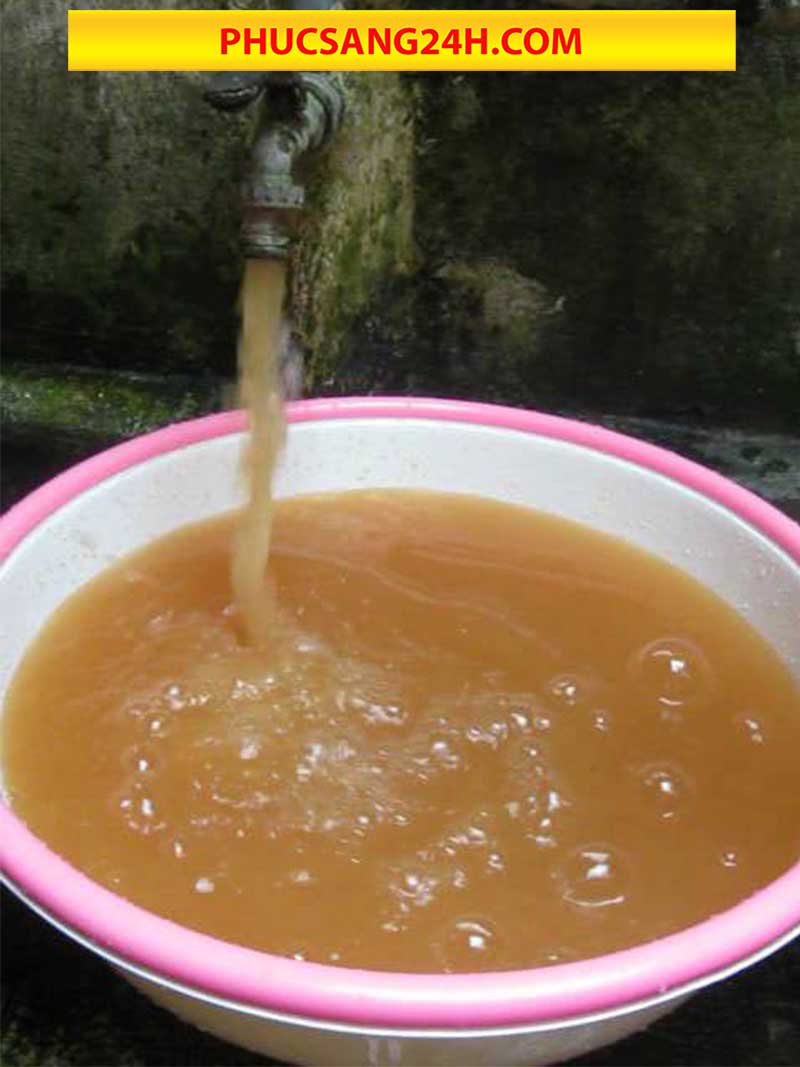 Nguồn nước giếng khoan bị nhiễm phèn