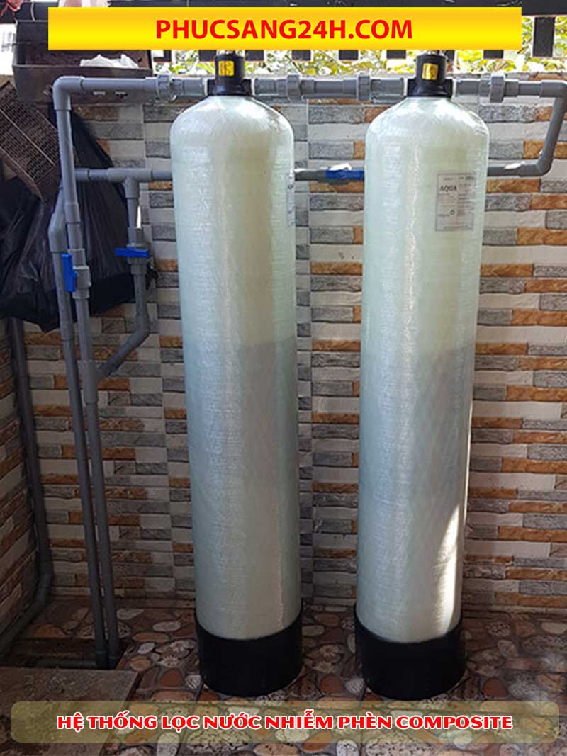 thay vật liệu lọc nước máy cột composite 2 bình tại Thủ Đức
