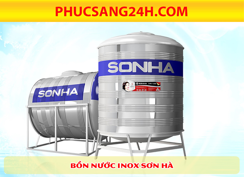 Bồn chứa nước inox SUS 304 Sơn Hà