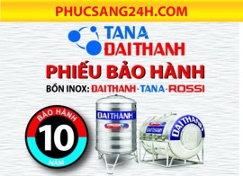 CHÍNH SÁCH BẢO HÀNH CHÍNH HÃNG CỦA BỒN NƯỚC INOX ĐẠI THÀNH