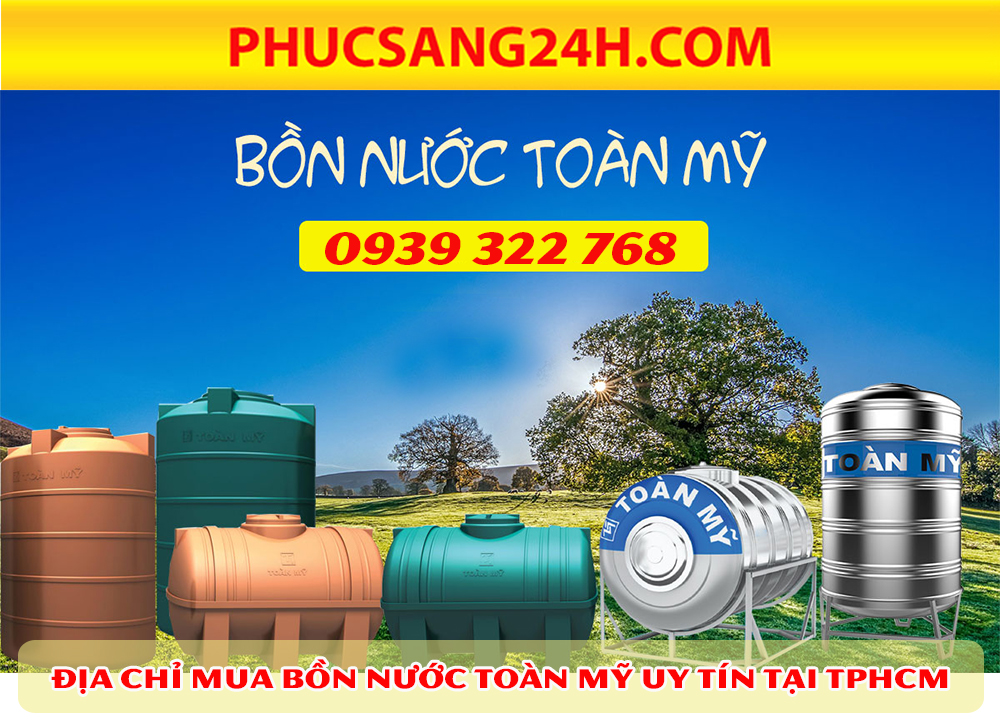 Phucsang24h.com - Địa chỉ cung cấp bồn nước Toàn Mỹ chính hãng giá rẻ nhất tphcm