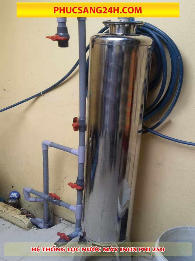 Bình lọc nước nhiễm phèn inox 304 phi 300
