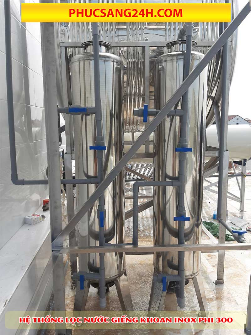 Hệ thống lọc nước tổng biệt thự Composite phi 300 loại 2 bình